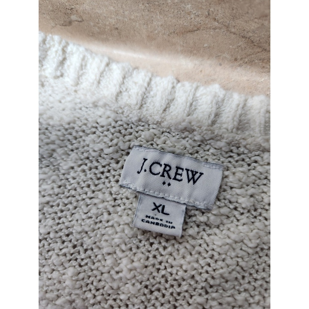 J. Crew Jumper Sweater‎ Women XL Cream Loose Knit Spring Festive Preppy Cottage - Picture 3 of 7